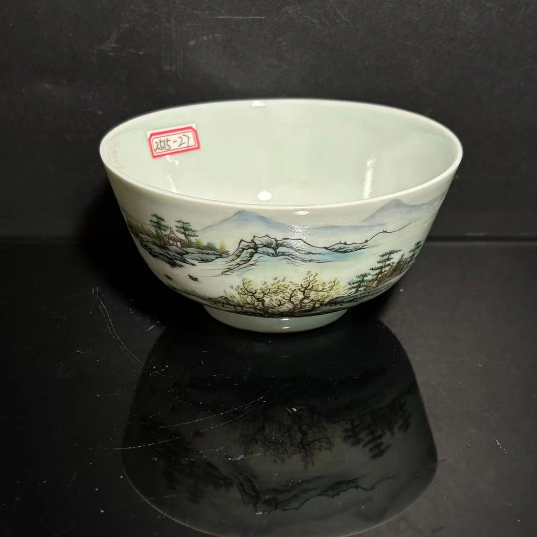Lot19-山水小碗-清乾隆年制款D11.5-DZ12090010001119