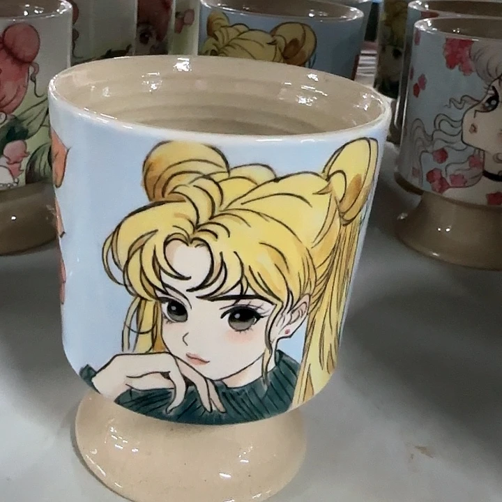 瓷片景德镇高温釉下彩