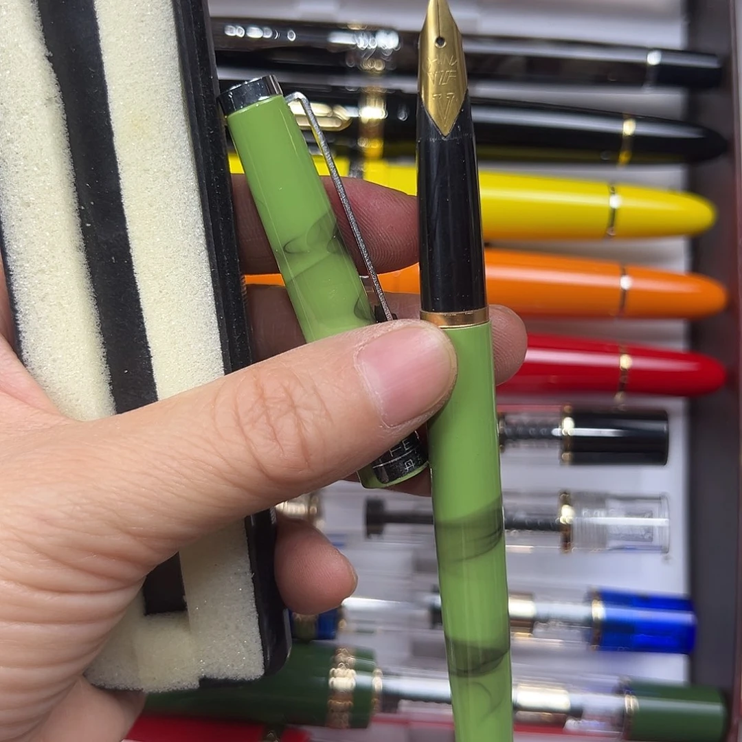 白翎734一体尖钢笔