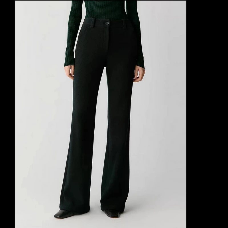 134【商场同款】小禾 秋冬新款羊毛棉灯芯绒针织微喇裤