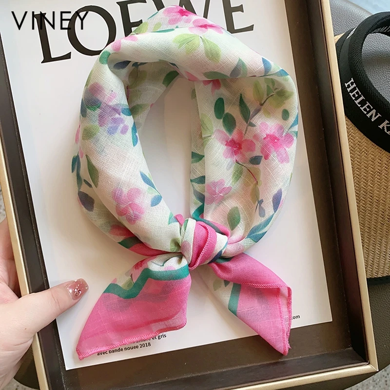 Viney丝巾女夏季薄款多功能百搭文艺小领巾生日礼物送女友送老婆