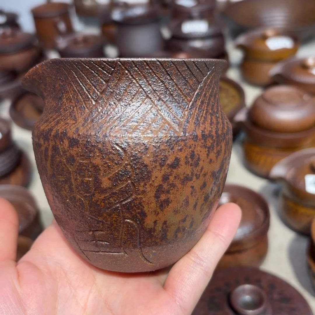 茶具粗瓷茶具素胎无釉盖碗