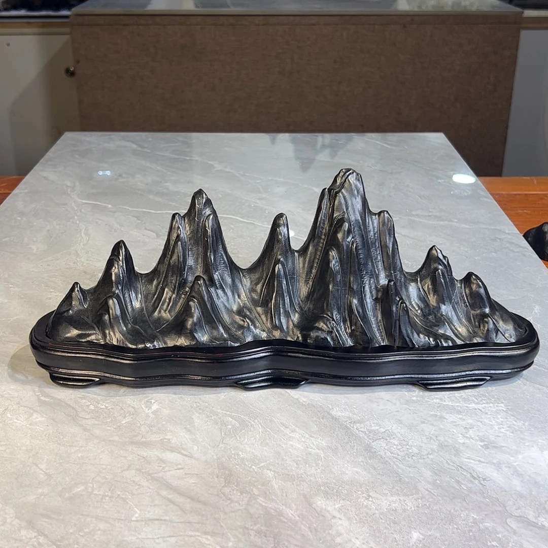 鹰***眼灵璧奇石博览会摆件