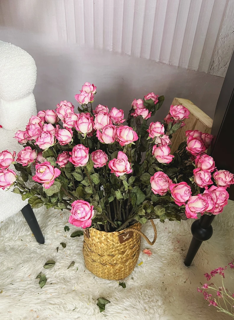 玫瑰干花真花花束豪华套餐