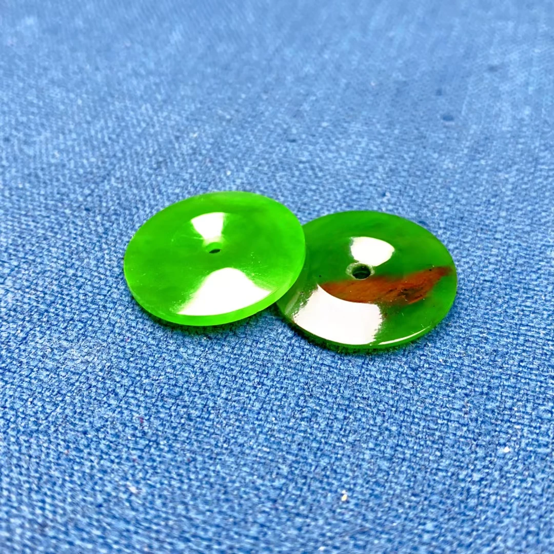 【新疆直发】和田玉碧玉七号矿红皮老料平安扣多样性发一