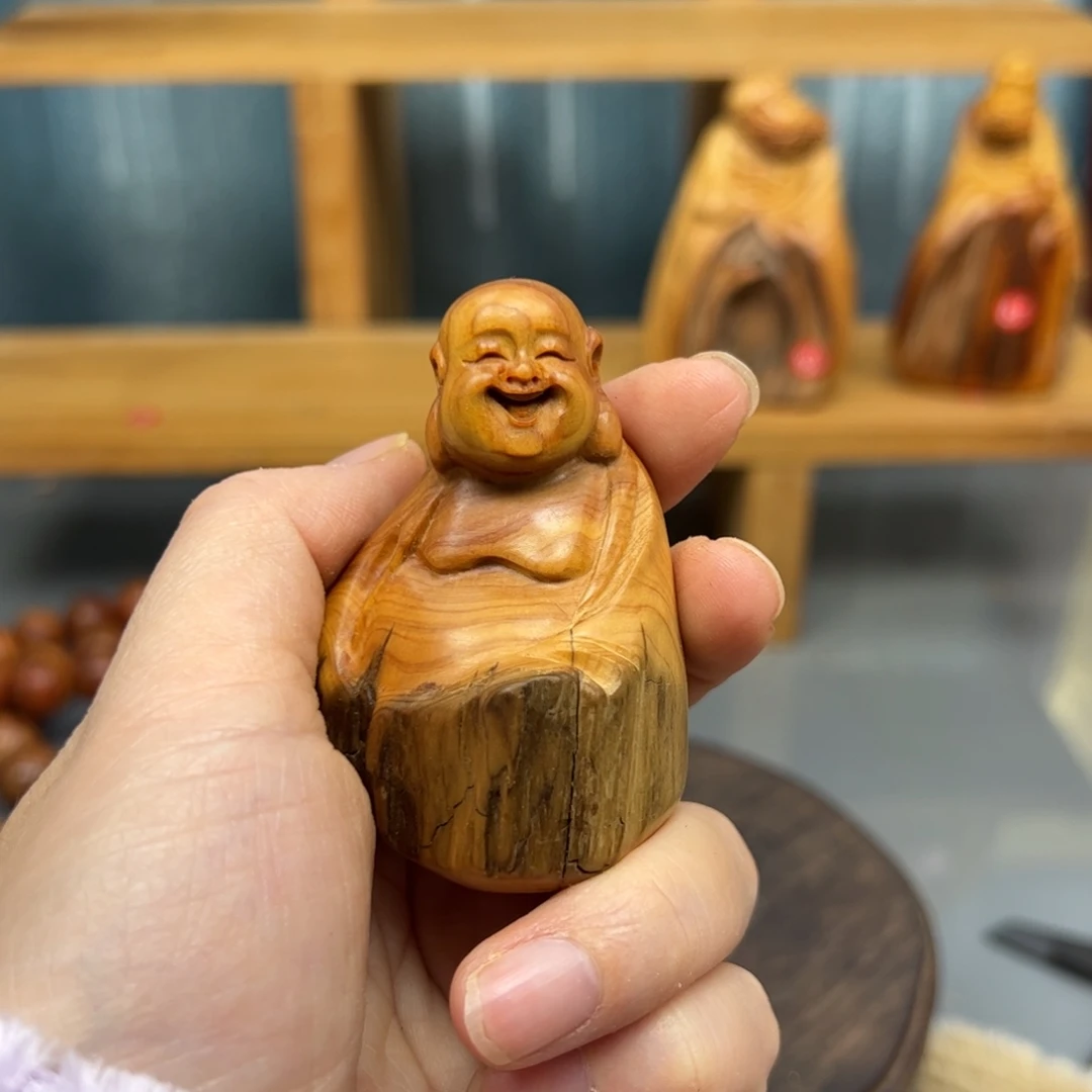 萌***柏木崖柏木摆件手把件，