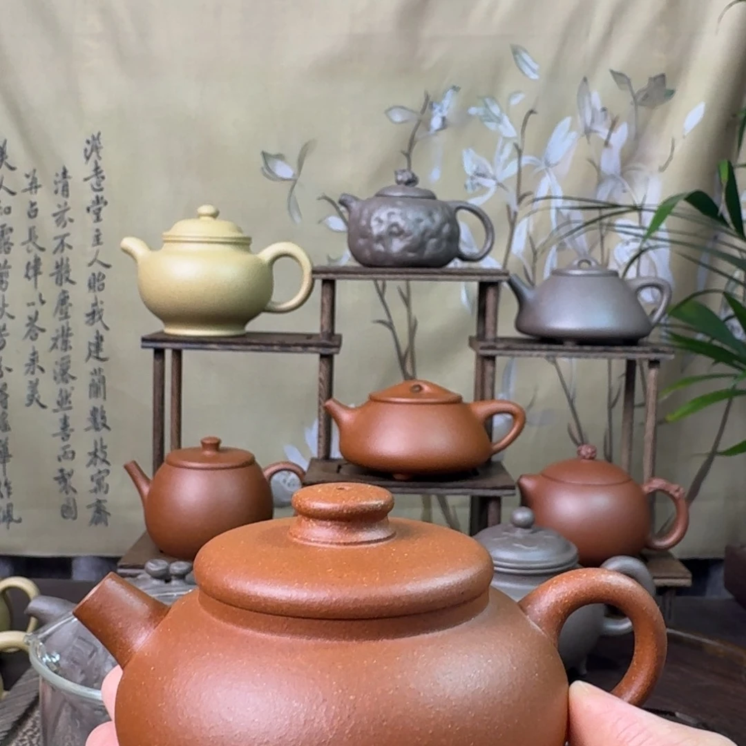 紫砂茶壶万*利黄龙山原矿红降坡宝相