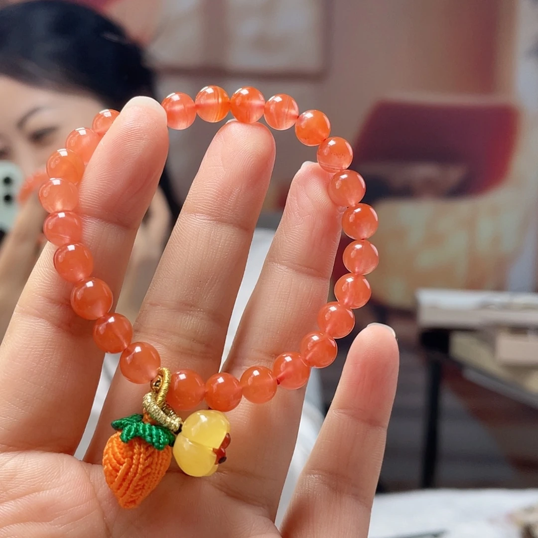 琥珀未镶嵌裸石手串