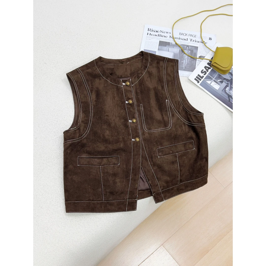 韩版复古休闲百搭马甲