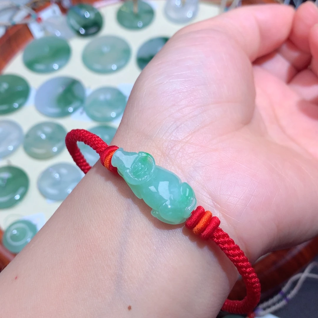 翡翠未镶嵌颈饰翡翠手串13