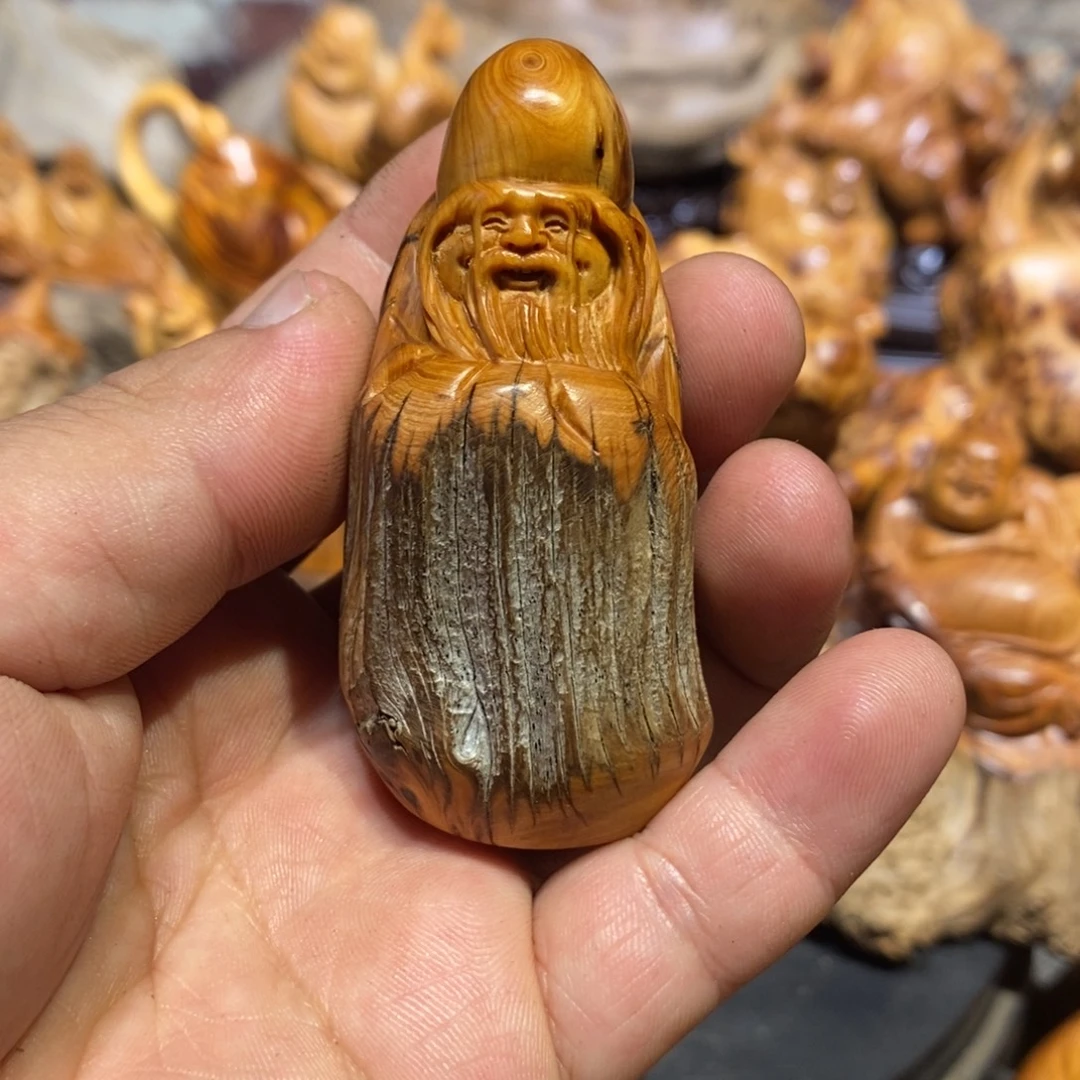 柏木崖柏根雕摆件