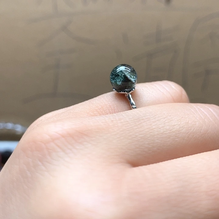 水晶水晶戒指银S925镶嵌