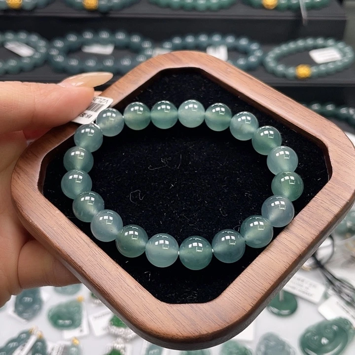 翡翠未镶嵌手串天然a货翡翠