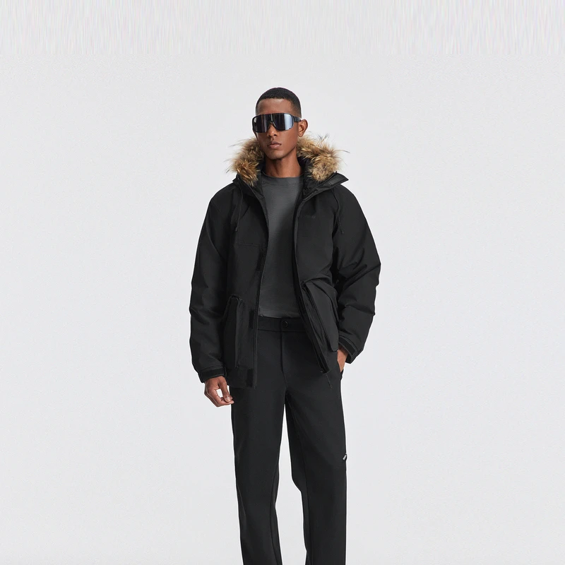 【高暖90白鸭绒】BODYDREAM高蓬拒水派克服男秋冬保暖毛领羽绒服