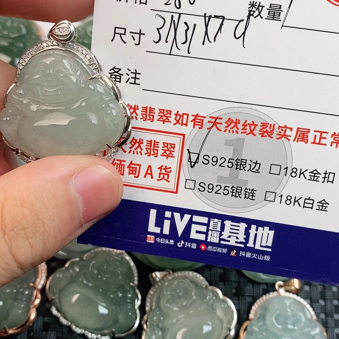 翡翠银S925镶嵌颈饰