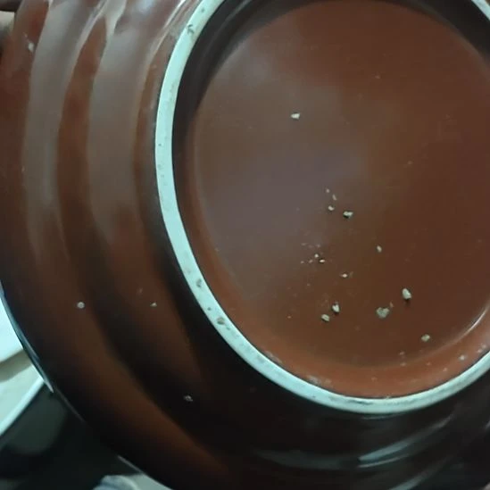 瓷铁红釉大茶盘！口径32