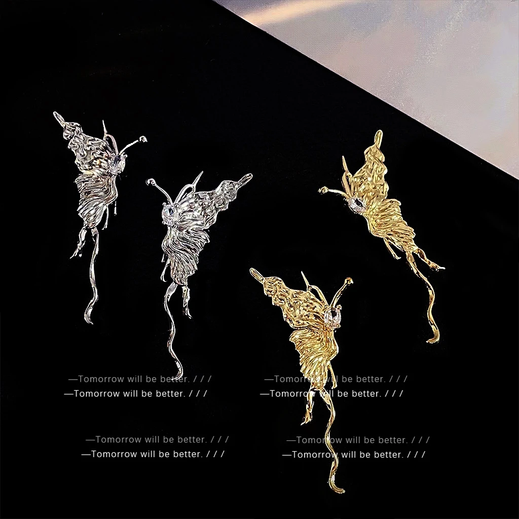 铜合金耳饰 液态金属小众设计冷淡风耳环