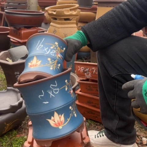 紫砂花盆紫砂花盆盆景盆栽