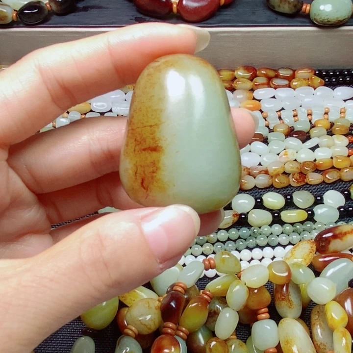 得***力手链未镶嵌和田玉（糖玉）