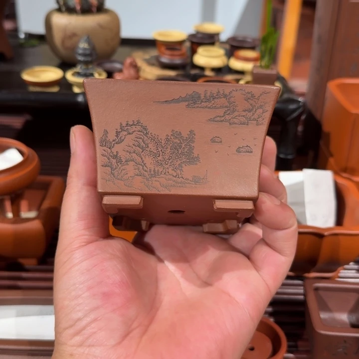 紫砂花盆H*s全手工制作