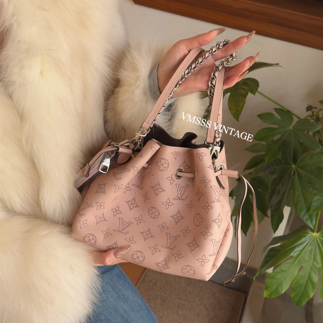 99新 LouisVuitton/路易威登 月光女神抽绳水桶牛皮单肩包/65133