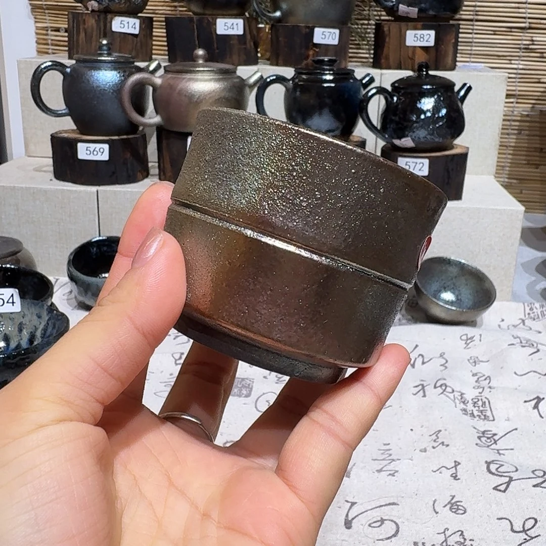 杯建水紫陶紫泥柴烧杯