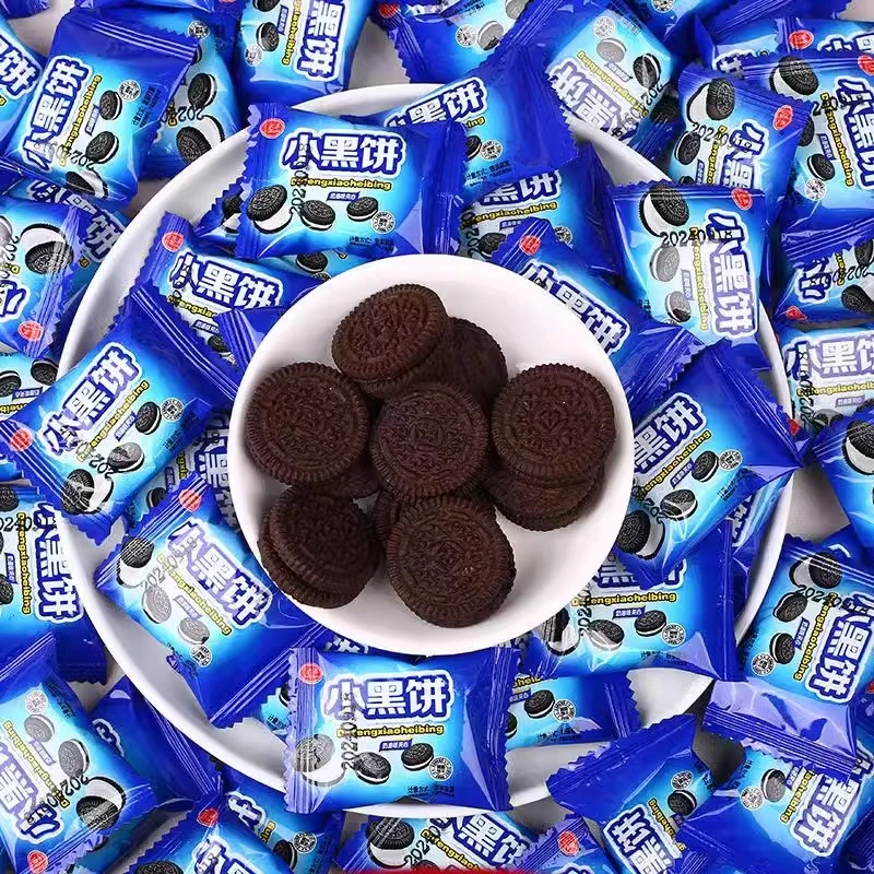 【新疆贝姐】达丰小黑饼奶油/草莓/柠檬味250g*2包夹心曲奇饼干零食