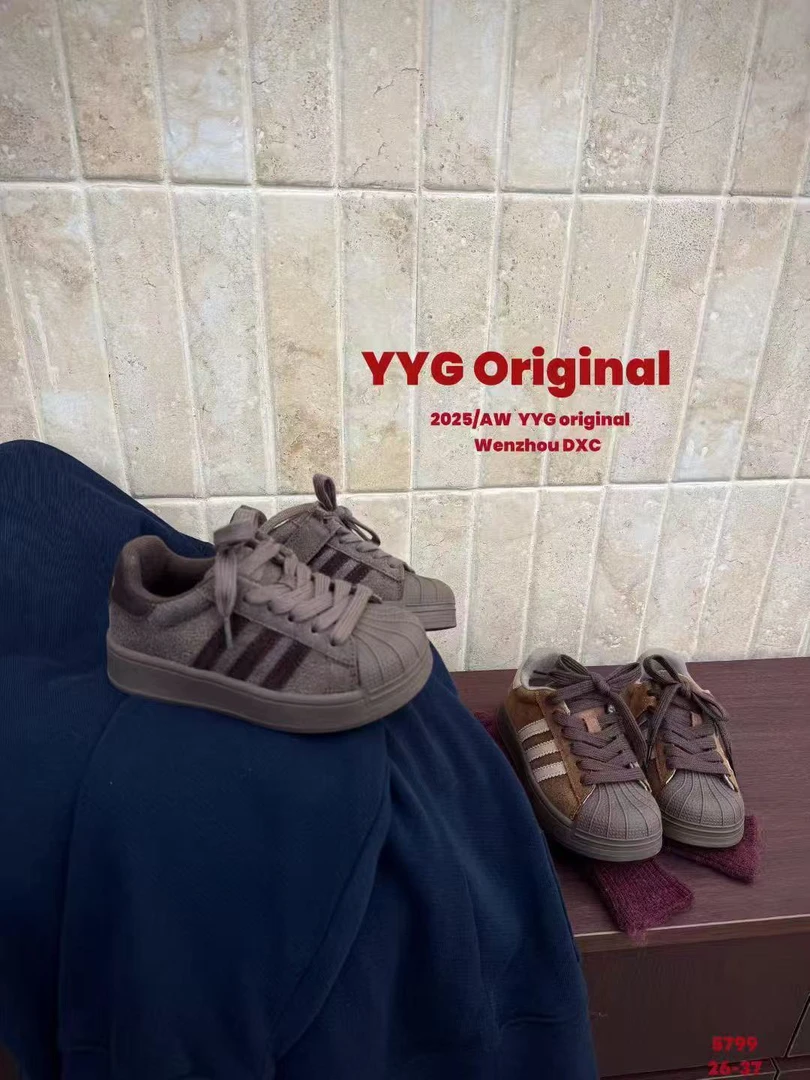 【哲豹】YYG 2025冬季新款儿童时髦经典板鞋贝壳头百搭休闲鞋