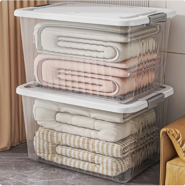 家用透明特大号玩具衣物被子收纳箱储物箱收纳箱学生宿舍整理盒