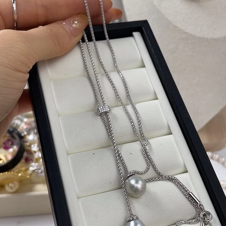 颈饰银S925镶嵌海水珍珠