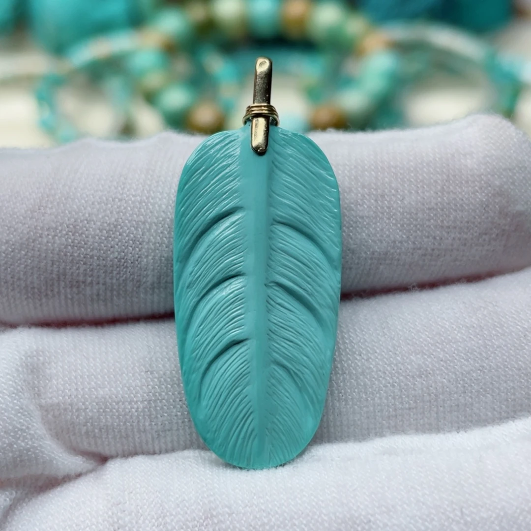 绿松石18K金镶嵌珠宝奇石