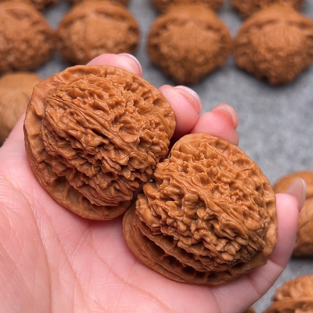 把件文玩核桃精品三角南疆石43+全品毕业款