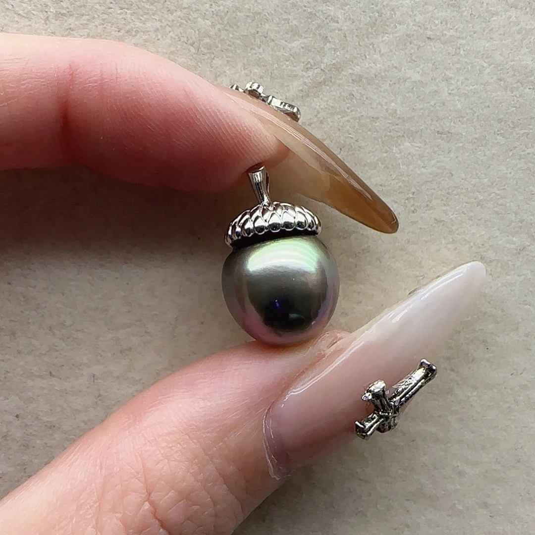 银S925镶嵌吊坠66海水珍珠