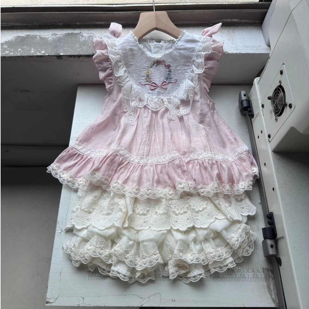 甜心公主裙裤套装洛丽塔女童2026夏款洛丽塔
