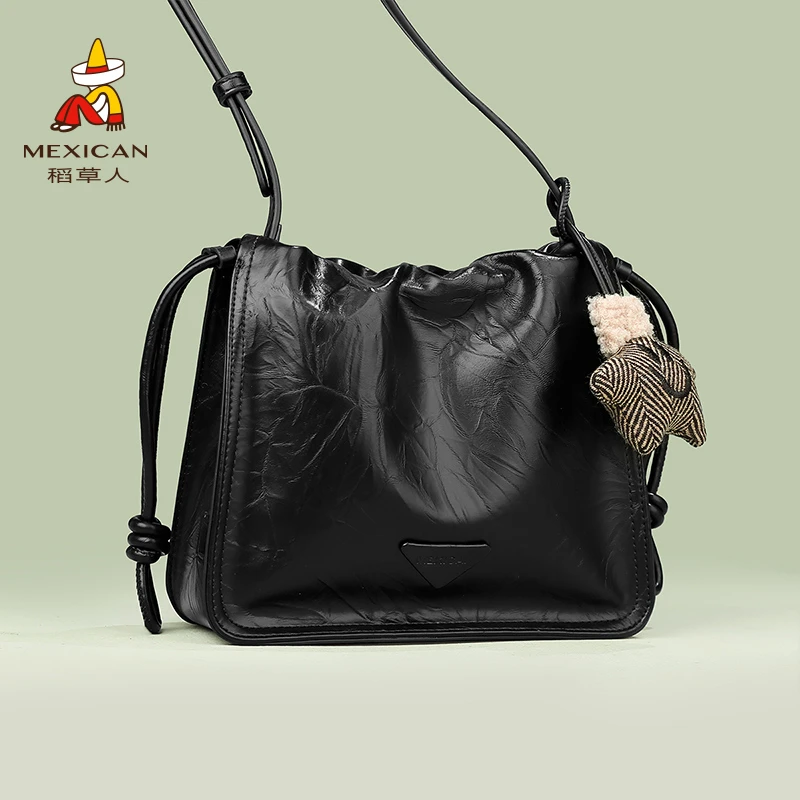 稻草人官方正品25年早秋新款女包百搭休闲时尚简约单肩斜挎包通勤