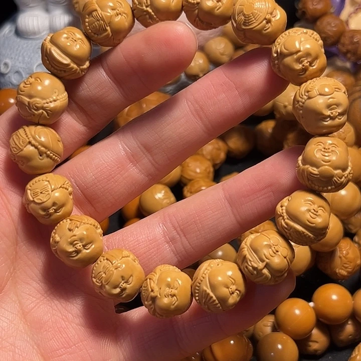 橄榄核手串/手链猴头精工弥勒