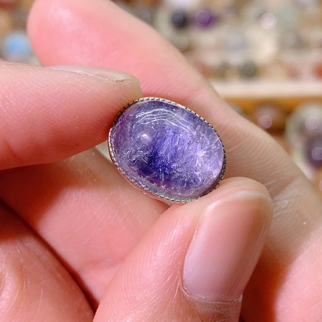 银S925镶嵌珠宝半成品水晶