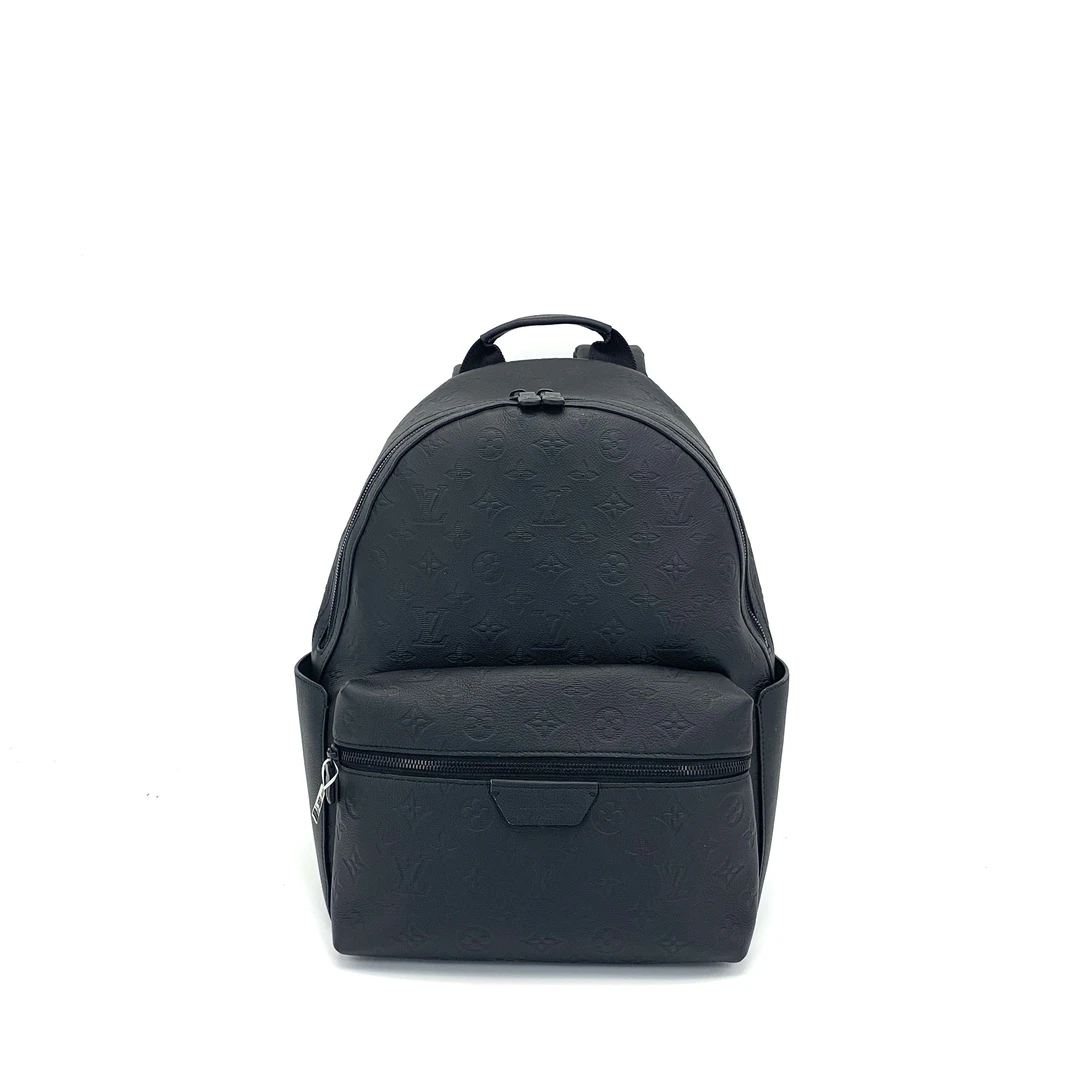 99新 LouisVuitton/路易威登 黑色压纹discovery双肩包  尺29/38