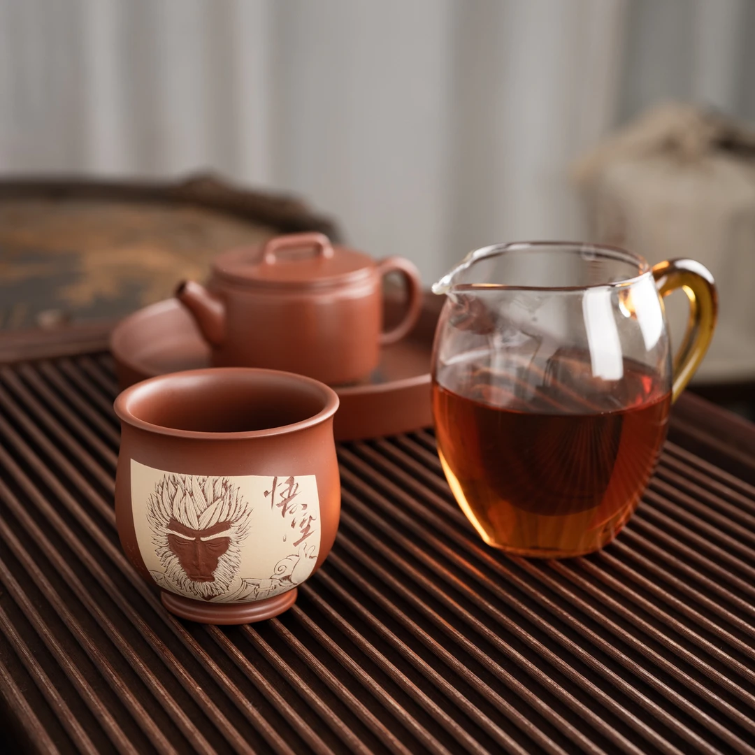 『泥绘悟空杯』坭兴陶茶杯林来庭主人杯黑神话孙悟空茶杯11869