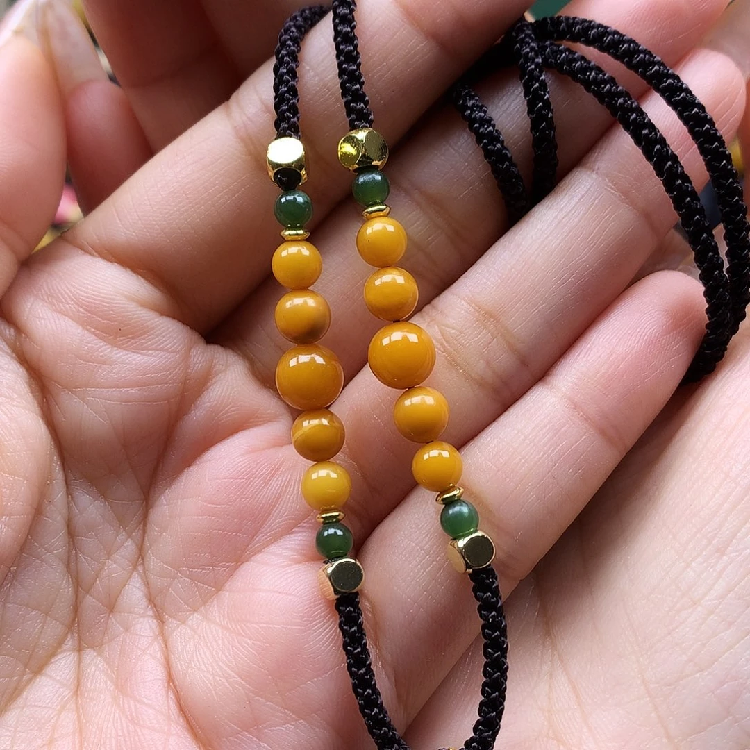 蜜蜡未镶嵌颈饰吊坠