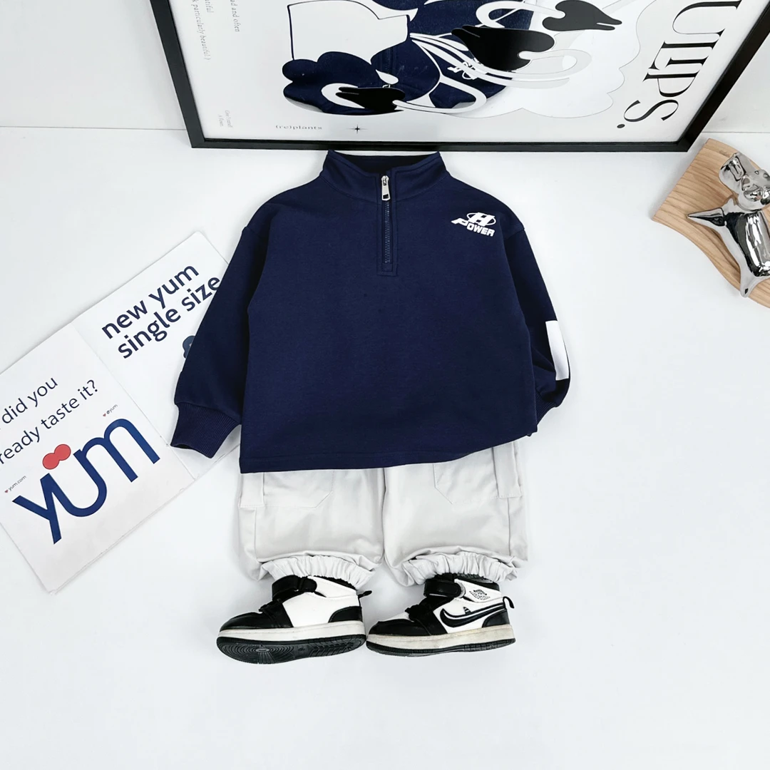 儿童POLO衫长袖卫衣2025新款春装男童洋气 FB25050 悠悠童话童装