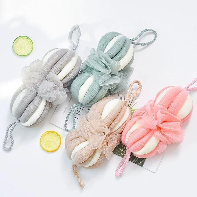 可拉伸沐浴球大号成人搓澡巾洗澡神器高颜值不散耐用起泡洗浴