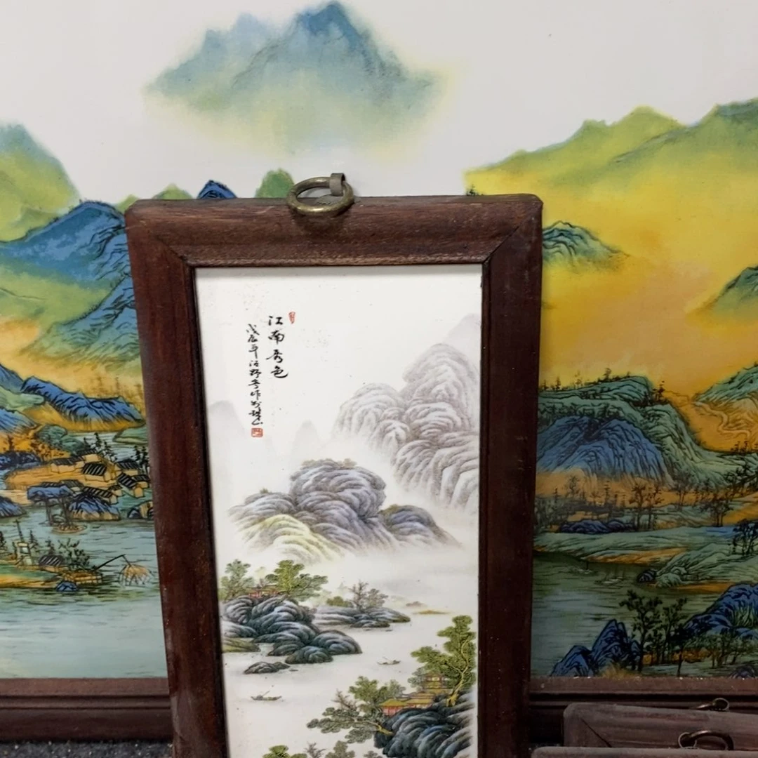 瓷片28*16*1景德镇瓷板画柴窑烧制