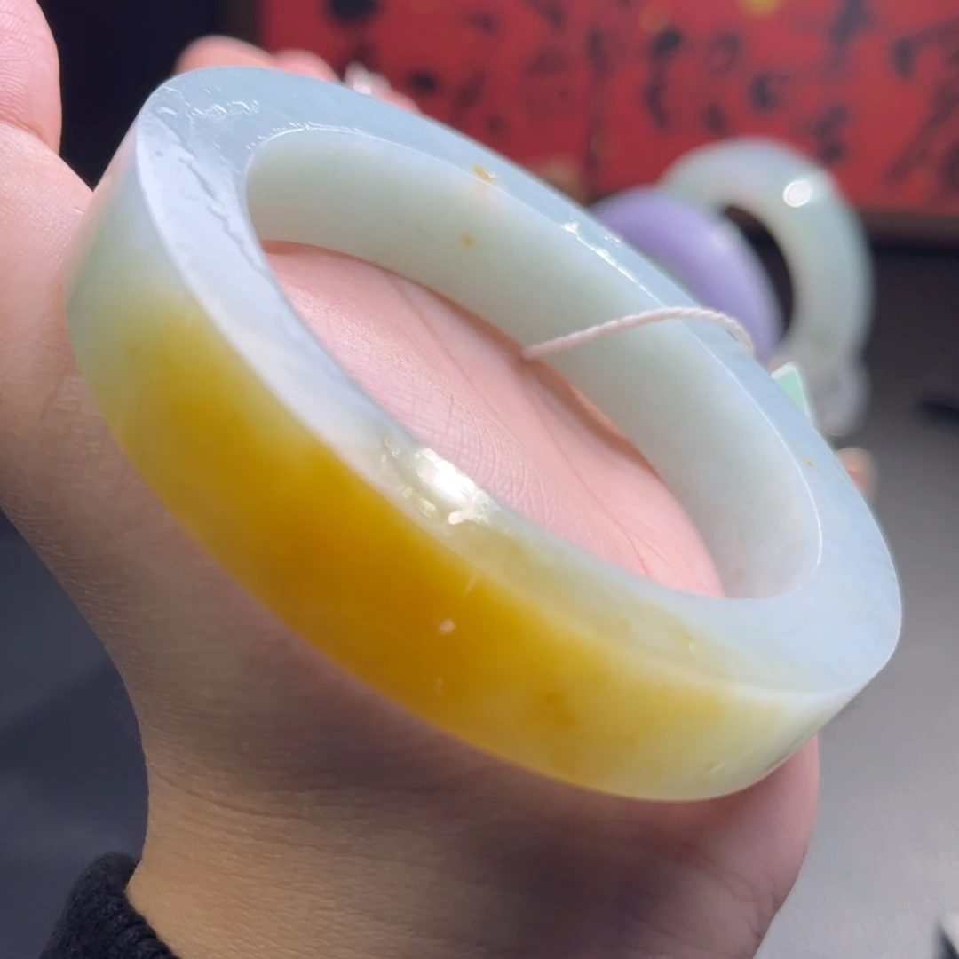 定制翡翠未镶嵌翡翠手镯不退不换