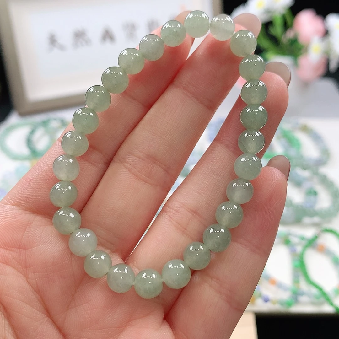 翡翠未镶嵌手链手链6.6mm