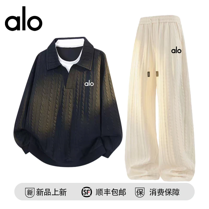 【品牌现货撤柜】品牌折扣 春秋季大码套装男休闲宽松长裤两件套潮