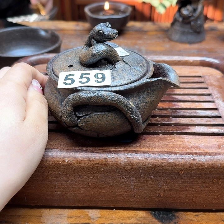 纯手工制作粗陶茶具