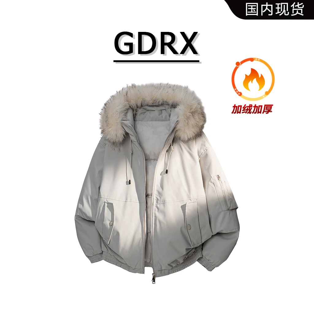 GDRX山系户外工装男款棉服2025冬季韩版潮流轻奢宽松男装上衣外套