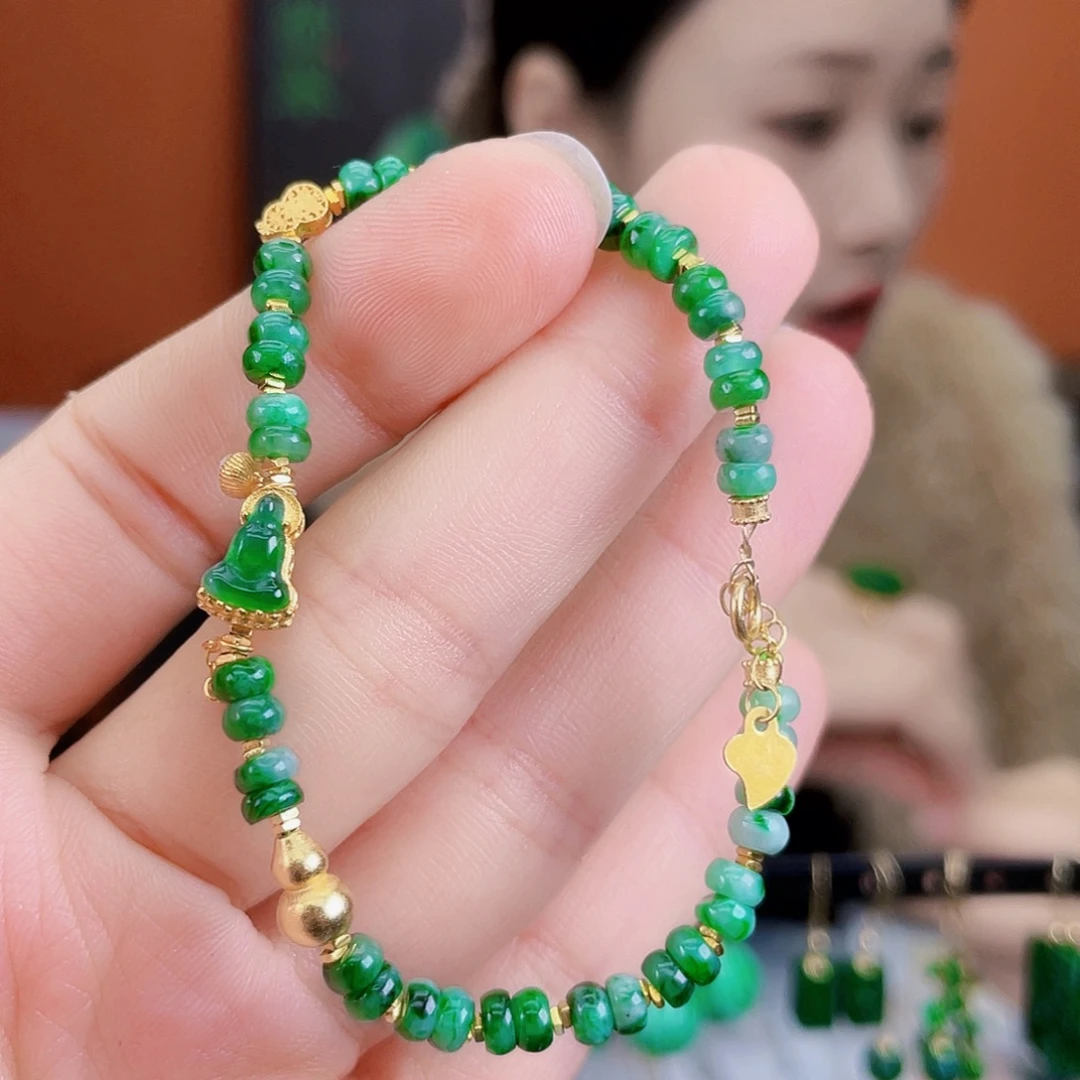 翡翠银S925镶嵌耳饰