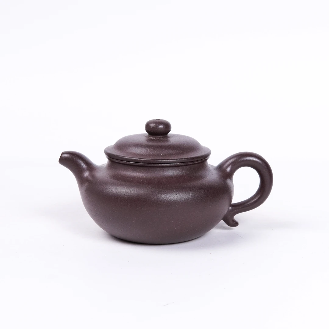 【陶公粟】许佰军原矿铁芯老紫泥《仿古》190cc手制紫砂壶